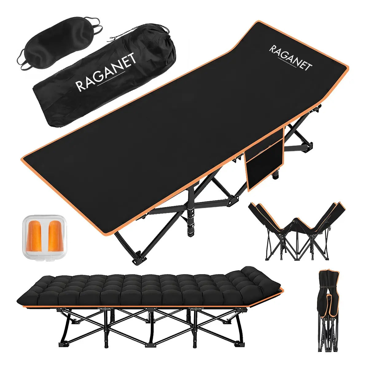 Catre Plegable para Acampar con Colchoneta Raganet