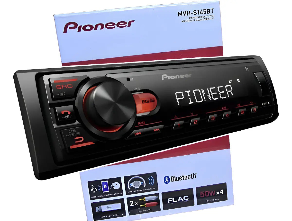 Autoestéreo Pioneer MVH-S145BT 1 DIN Bluetooth