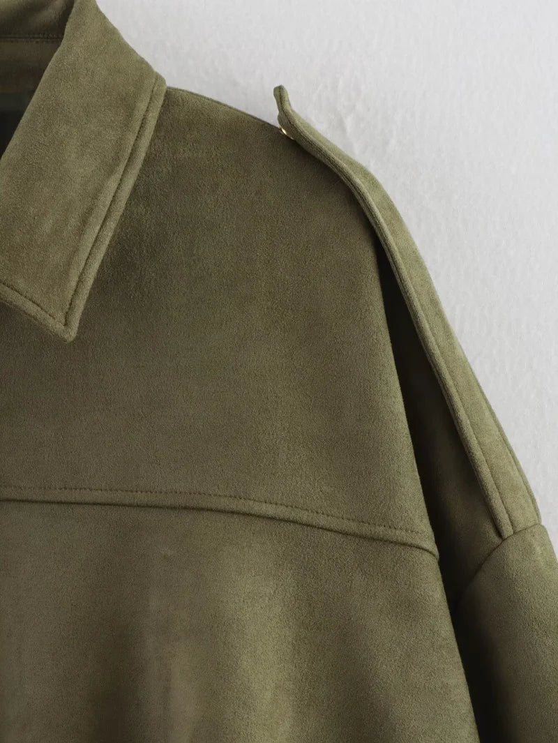 Chaqueta con Textura de gamuza