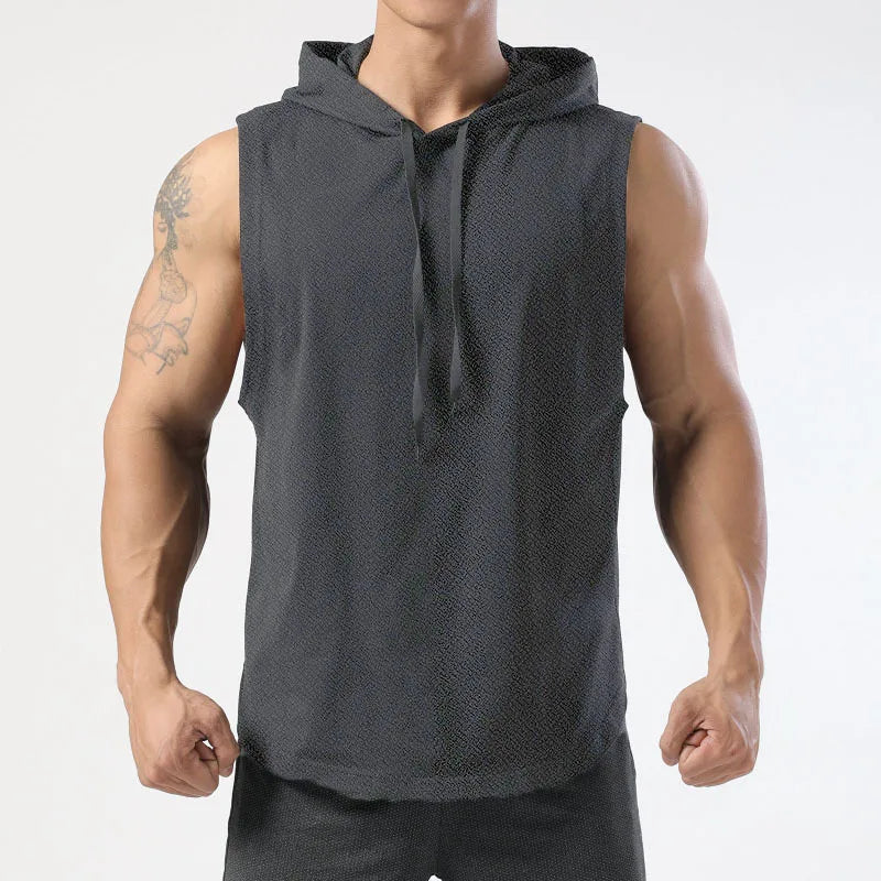 Camisetas sin mangas para hombre, camisetas sin mangas con capucha, camisetas sin mangas para hombre, camisetas sin mangas de Hip Hop para hombre