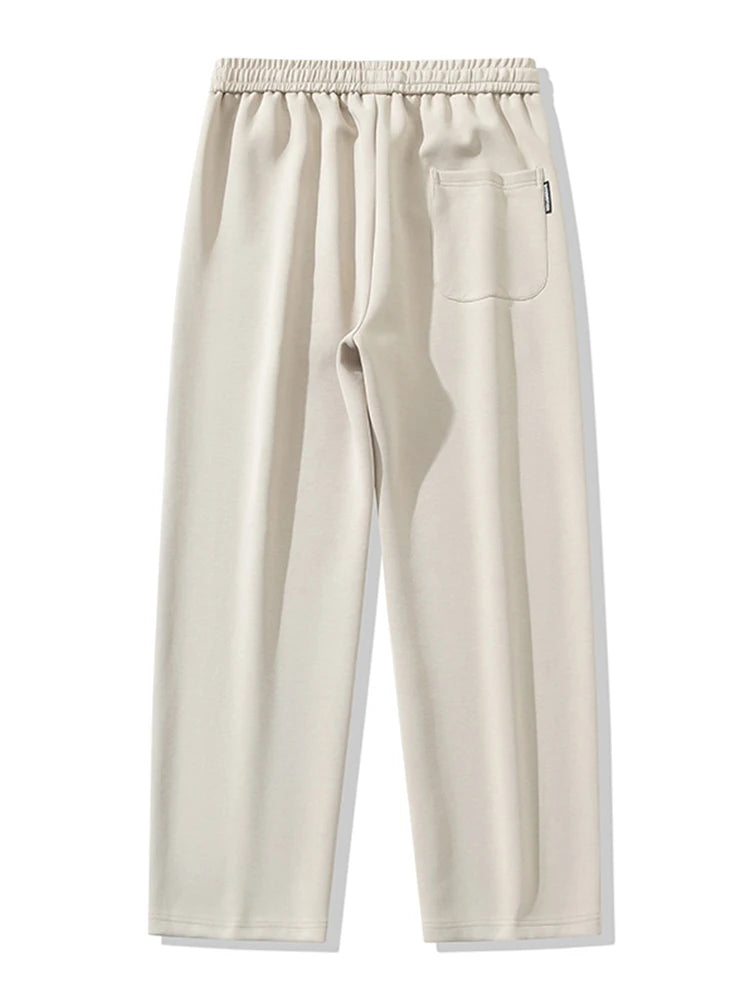 Pantalones de chándal rectos para hombre, pantalones de chándal de algodón de pierna ancha con cordón y letras, pantalones holgados deportivos, pantalones largos informales de talla grande 8XL
