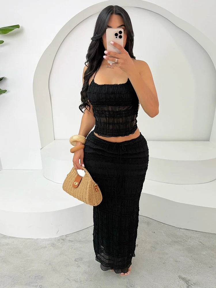 Conjunto Con Espalda Descubierta