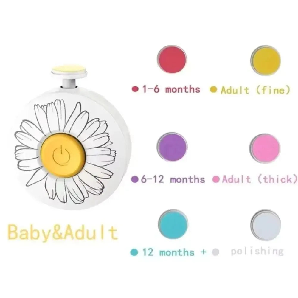 Lima de uñas eléctrica para bebé - Amarillo
