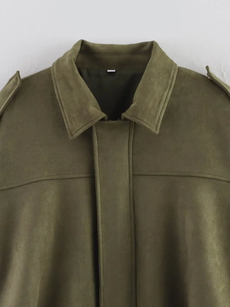 Chaqueta con Textura de gamuza