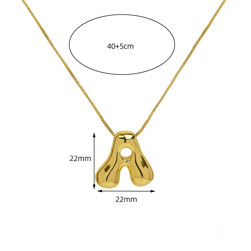 Collar Con Inicial de Acero Inoxidable