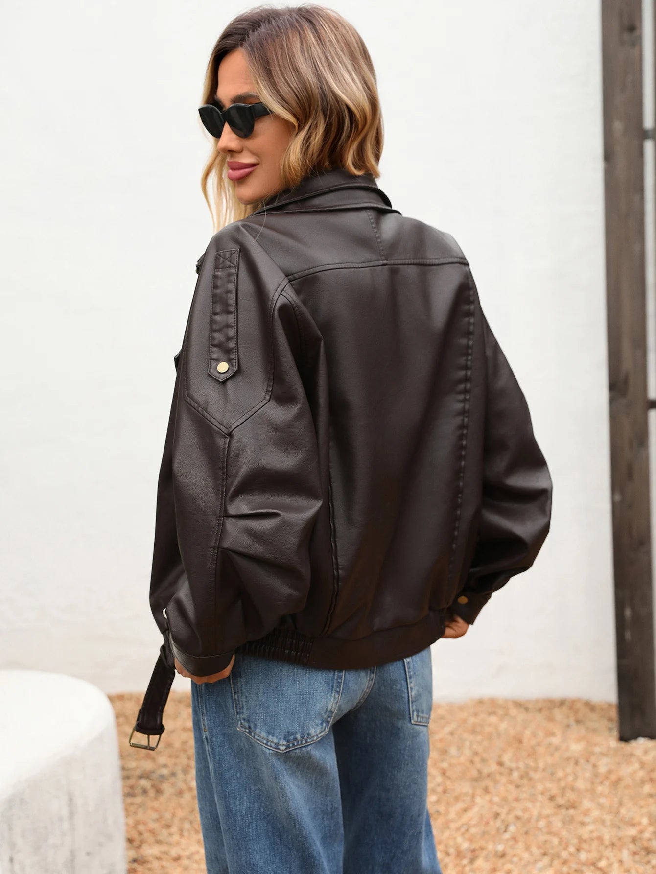 Chaqueta de Piel Sintética