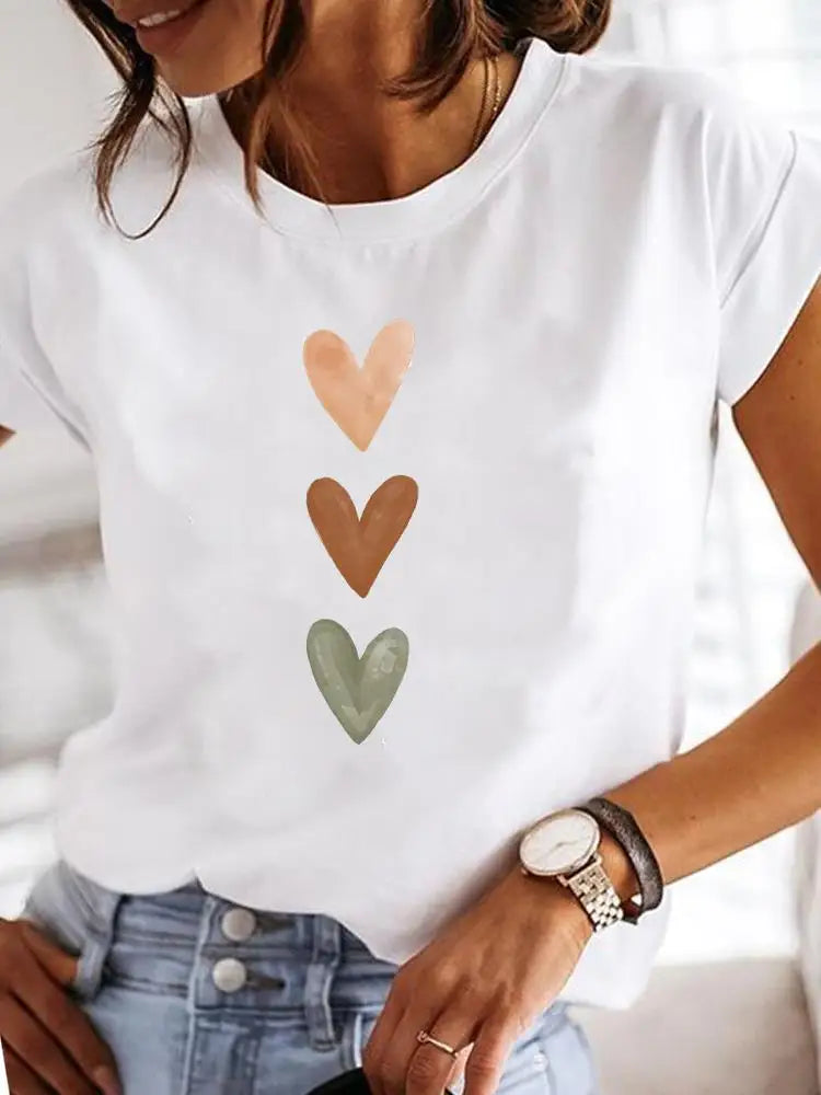 Camiseta con estampado de corazón