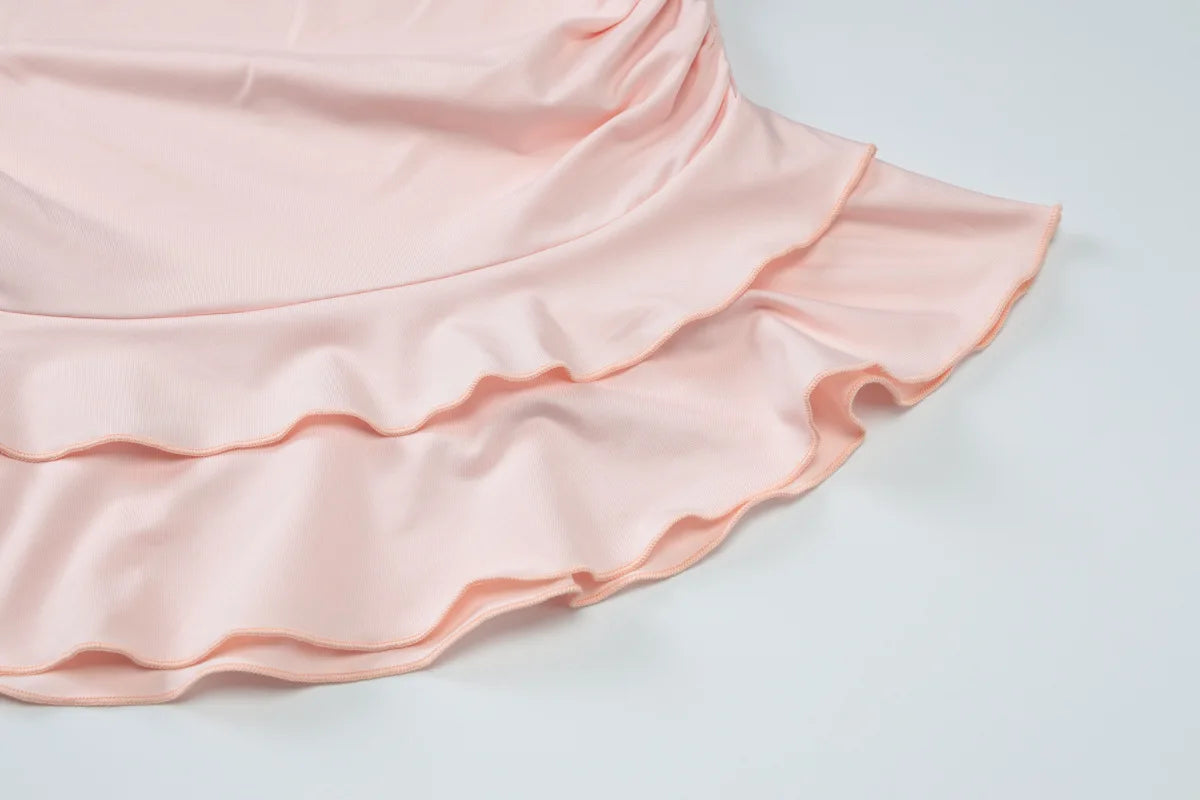 Conjunto Top y Minifalda Fruncida