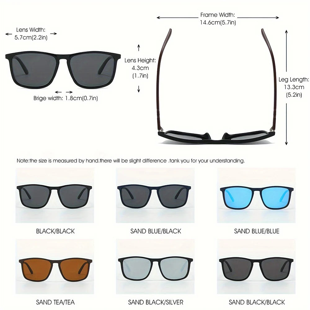 Lentes de sol polarizados cuadrados UV400 unisex - foto 6