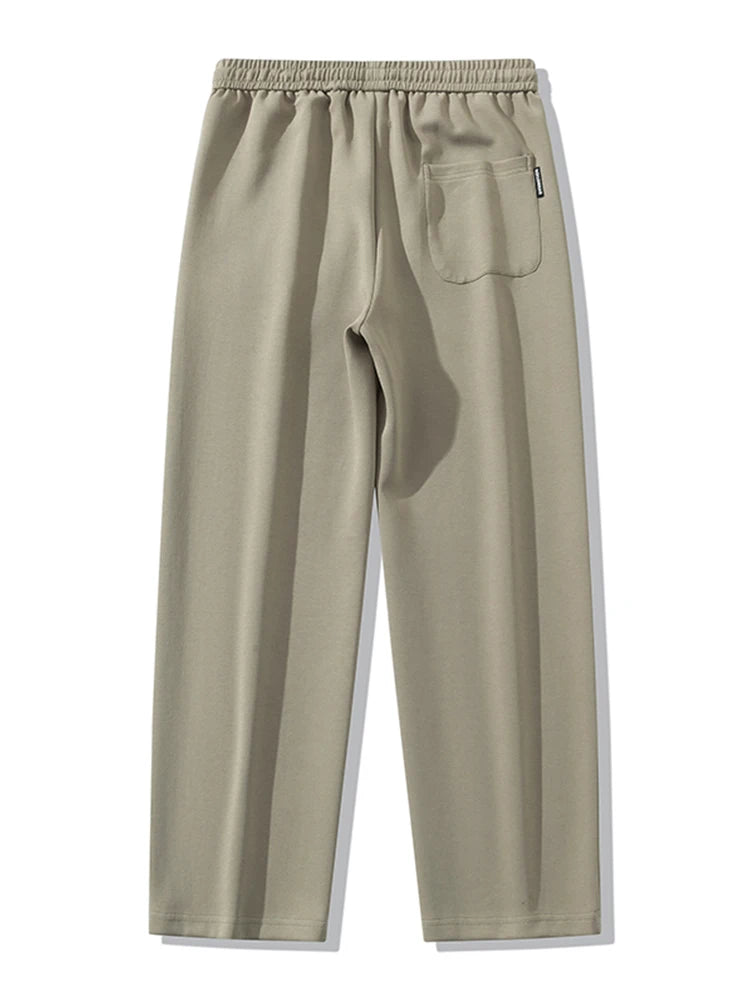 Pantalones de chándal rectos para hombre, pantalones de chándal de algodón de pierna ancha con cordón y letras, pantalones holgados deportivos, pantalones largos informales de talla grande 8XL