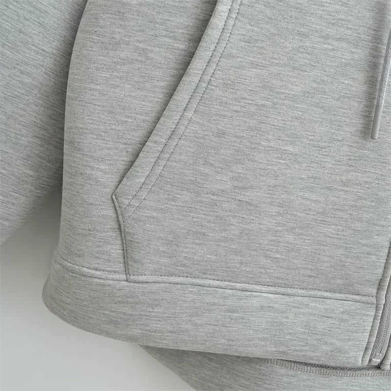 Sudadera con Capucha y Cremallera