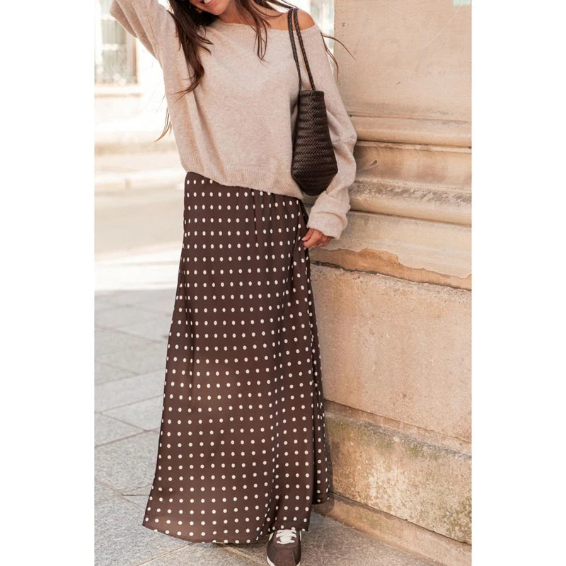 Falda Larga de Satén