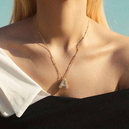 Collar Con Letra De Globo