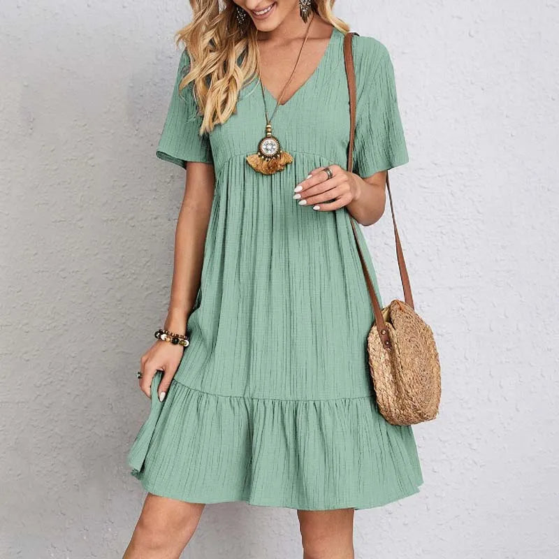 Vestido con Cuello en V