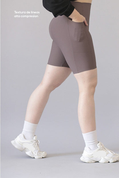 Short Deportivo Lycra Colombiana Gala Sport Pocket Mora