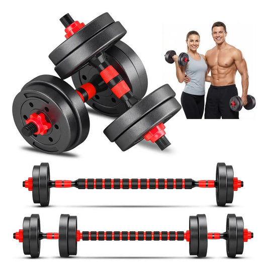 Kit de Mancuernas Ajustables 15 kg con Barra