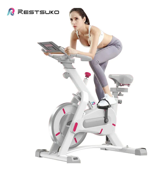 Bicicleta Fija Spinning Magnética Blanca