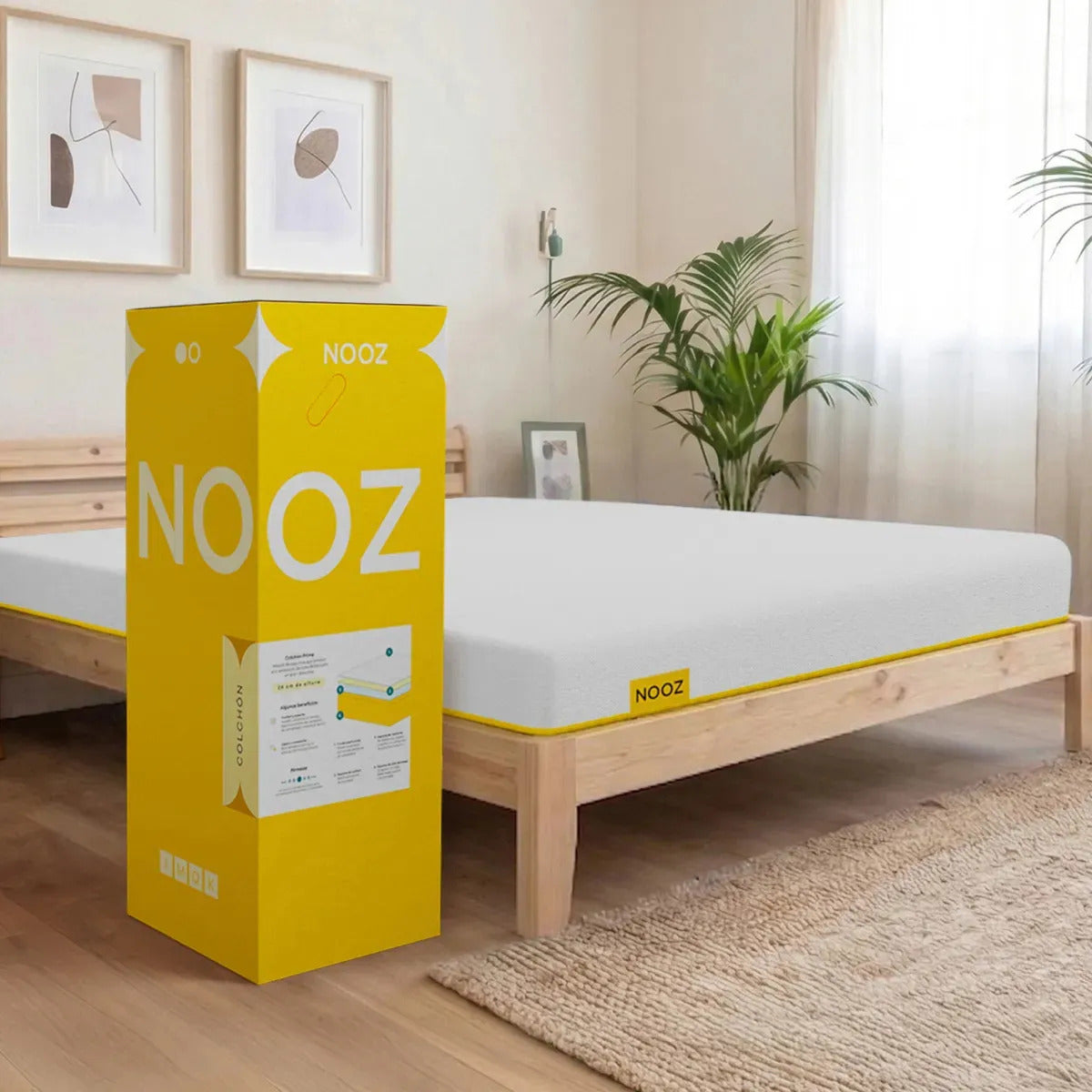 Colchón Queen Size en Caja Nooz Essential Low 16 cm