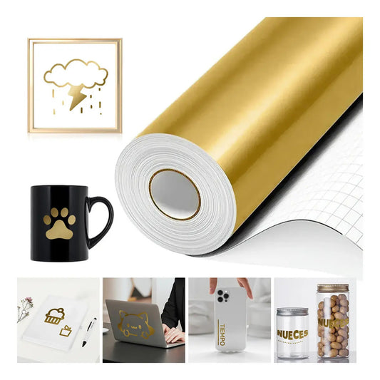 Vinil adhesivo espejo plata láser para Cricut y Silhouette