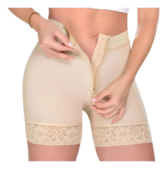 Faja colombiana tipo short MyD con cierre frontal
