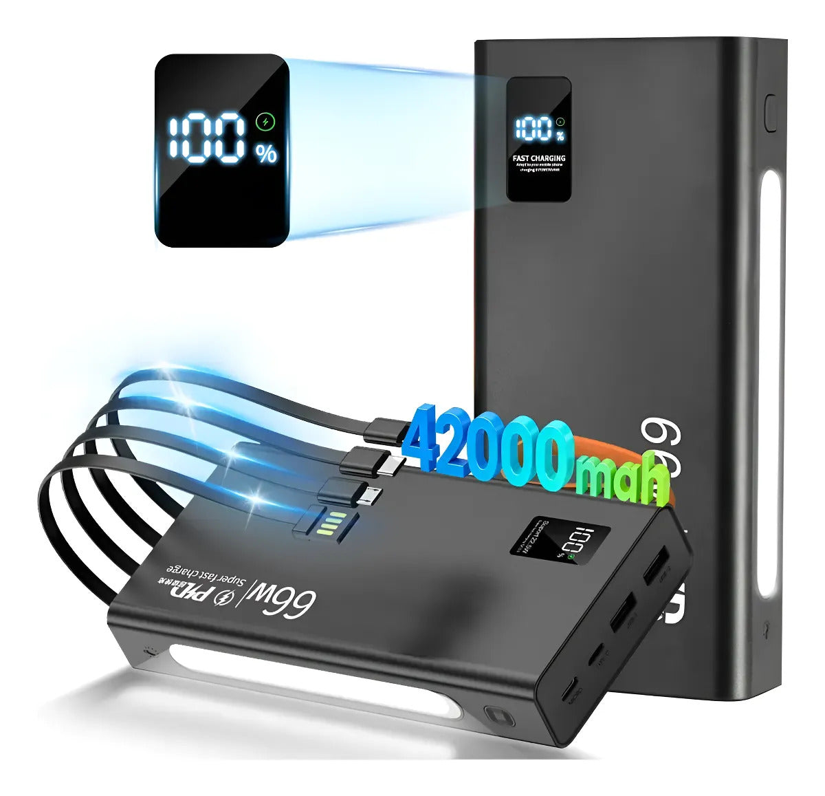 Power Bank 42000 mAh Carga Rápida 66 W
