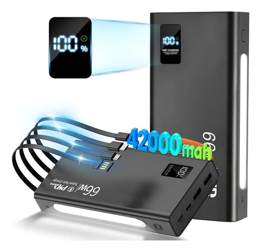 Power Bank 42000 mAh Carga Rápida 66 W