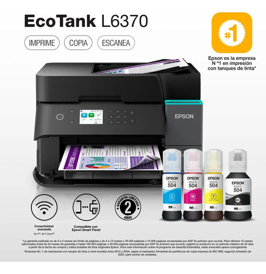 Impresora Multifuncional Epson EcoTank L6370 a Color
