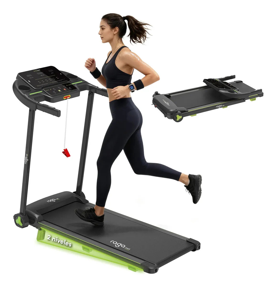 Caminadora eléctrica plegable 1.5 HP hasta 14 km/h