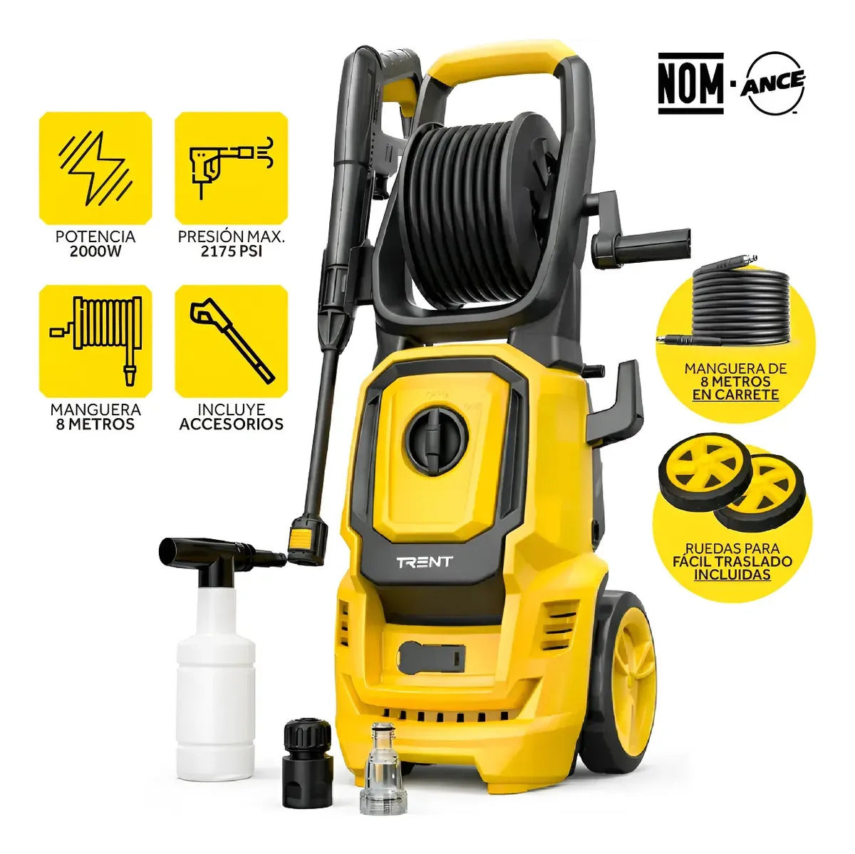 Hidrolavadora Eléctrica Trent 2175 PSI 2000 W