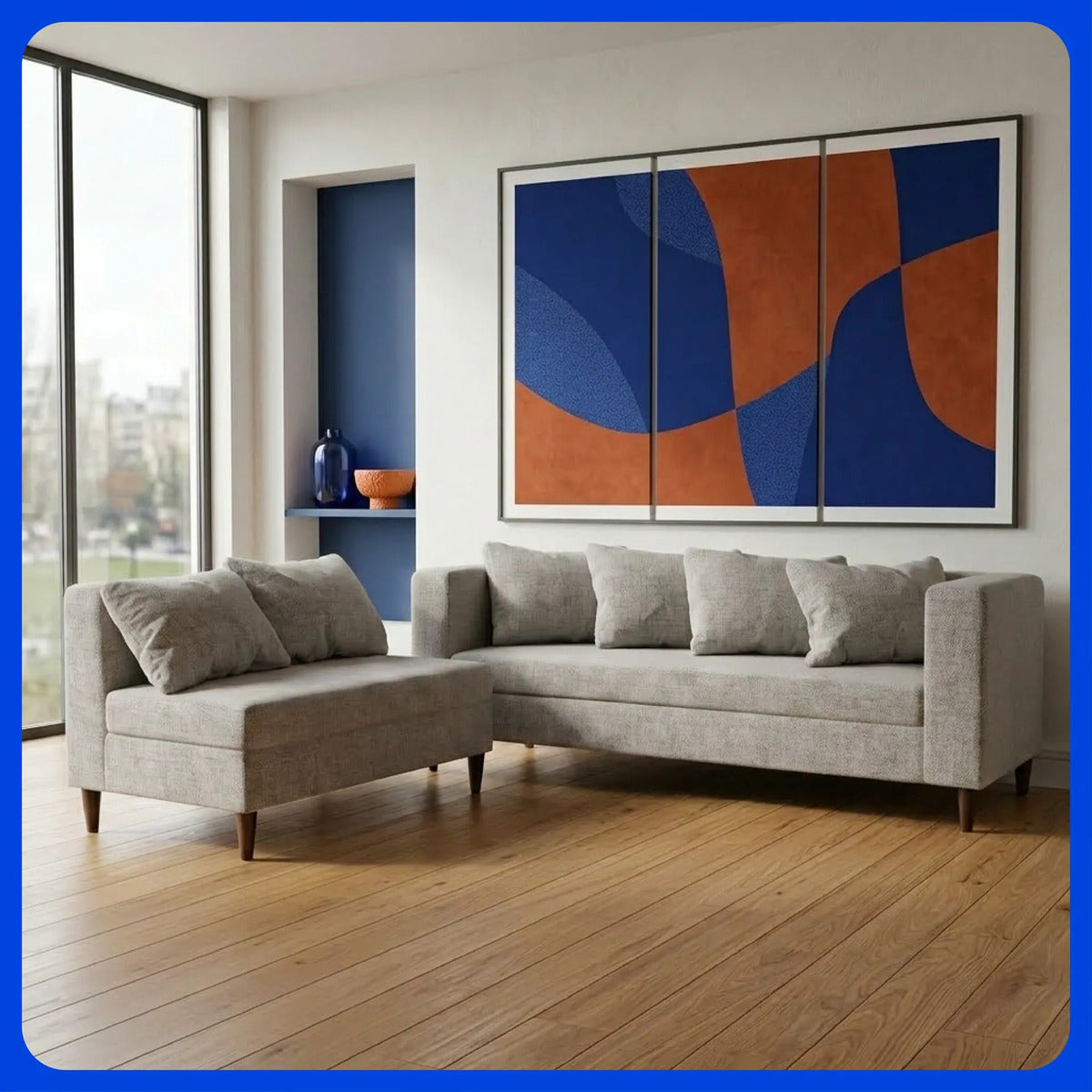 Sala Esquinera en L Sofá 3-2 + Loveseat Lase