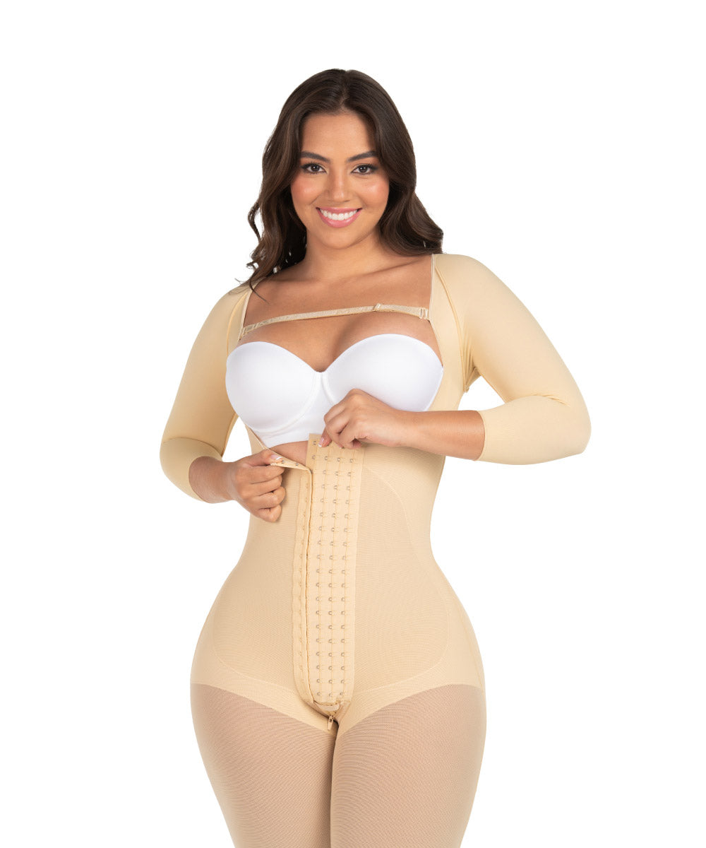Faja reloj de arena con mangas 3/4 Fajas MyD F00474