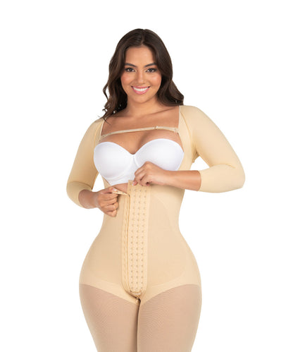 Faja reloj de arena con mangas 3/4 Fajas MyD F00474