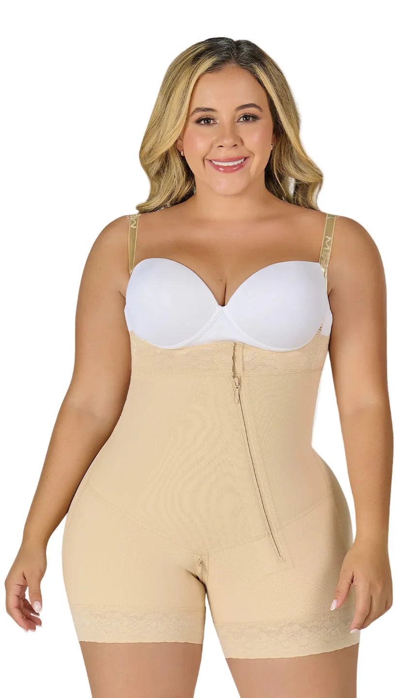 Faja corta strapless invisible Fajas MyD F0766 color beige - imagen 2