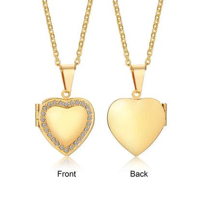 Collar con Relicario de Corazón - Diseño 7
