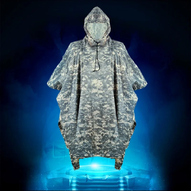 Poncho de camuflaje transpirable