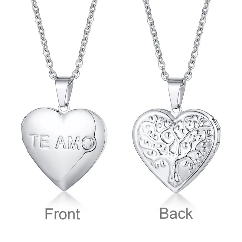 Collar con Relicario de Corazón - Diseño 4