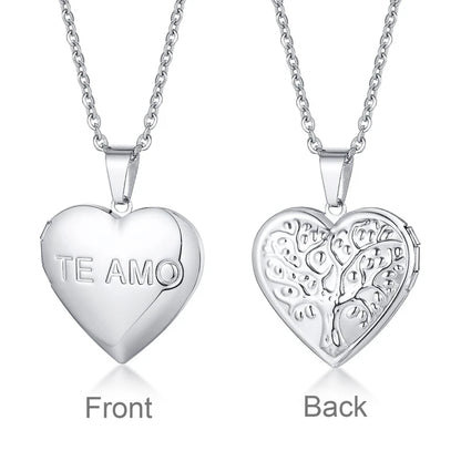 Collar con Relicario de Corazón - Diseño 4