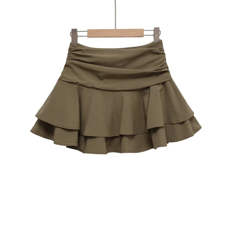 Falda Corta de Cintura Media
