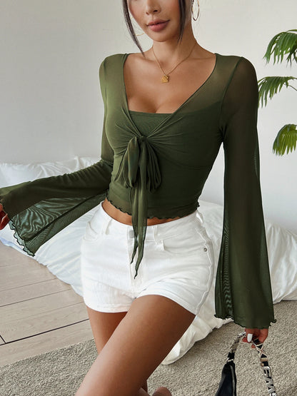 Blusa con Cuello en V