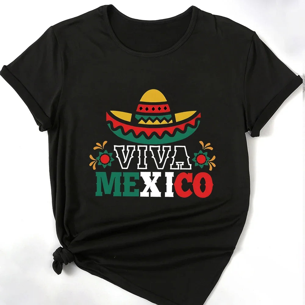 Camiseta con Estampado Gráfico de Viva México