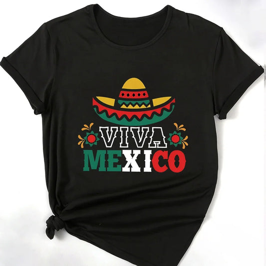 Camiseta con Estampado Gráfico de Viva México