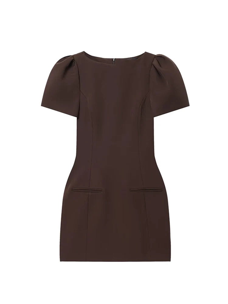 Minivestido Elegante De Manga Corta