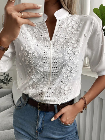 Blusa con bordado Floral