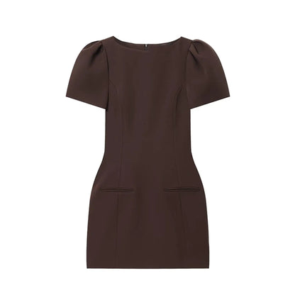 Minivestido Elegante De Manga Corta