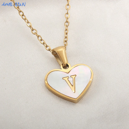 Collar Con Inicial De Corazón