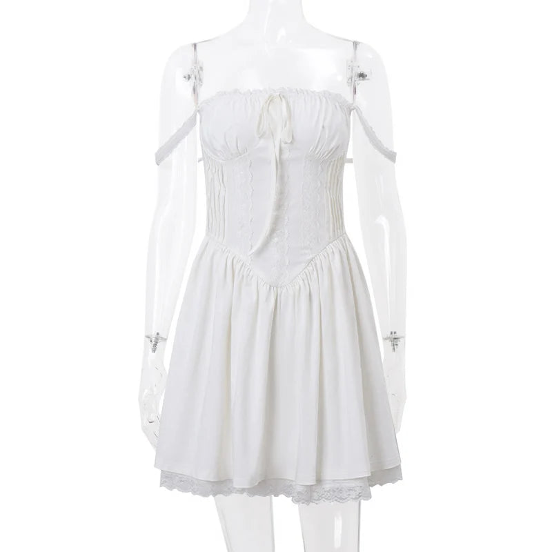 Minivestido Plisado sin Mangas