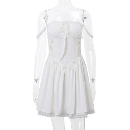 Minivestido Plisado sin Mangas