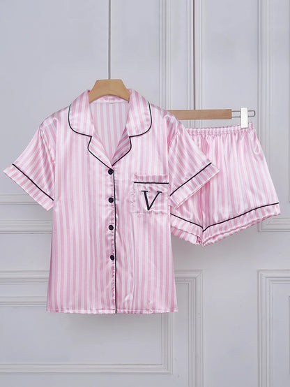 Conjunto de Pijama de Satén