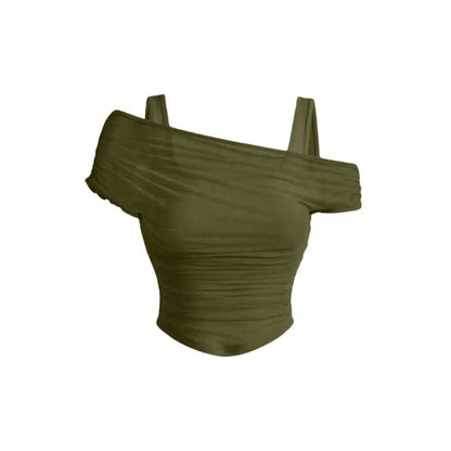 Top Corto con Pliegues
