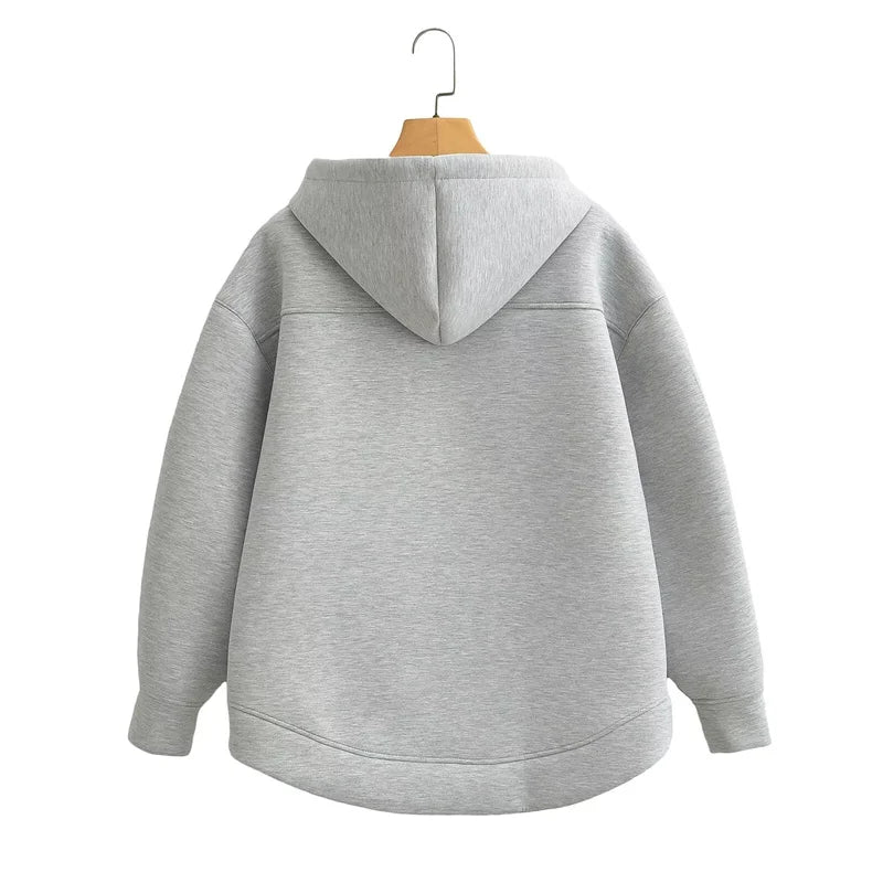 Sudadera con Capucha y Cremallera